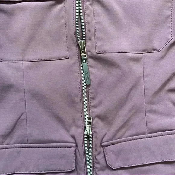 Eddie Bauer Softshell Utility Jacket Hooded Trench Coat Spring Fall Purple XS - Picture 11 of 15